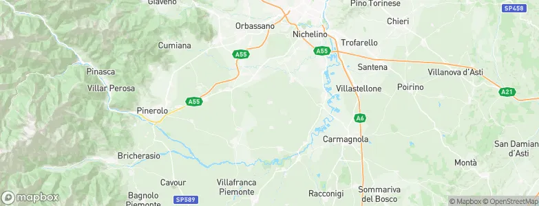 Castagnole Piemonte, Italy Map