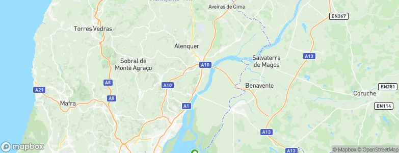Castanheira do Ribatejo, Portugal Map