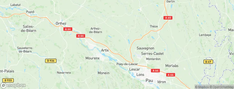 Casteide-Cami, France Map