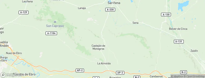 Castejón de Monegros, Spain Map