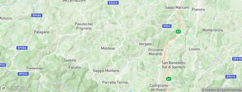 Castel d'Aiano, Italy Map