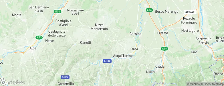 Castel Rocchero, Italy Map