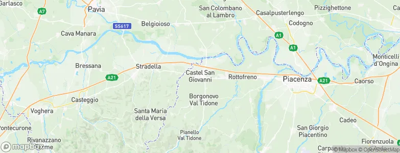 Castel San Giovanni, Italy Map
