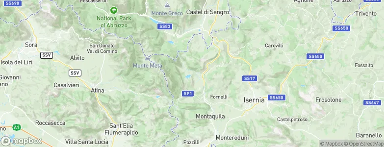 Castel San Vincenzo, Italy Map