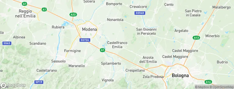 Castelfranco Emilia, Italy Map