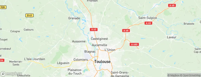 Castelginest, France Map