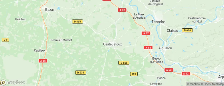 Casteljaloux, France Map
