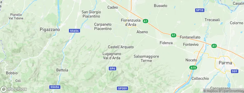 Castell'Arquato, Italy Map