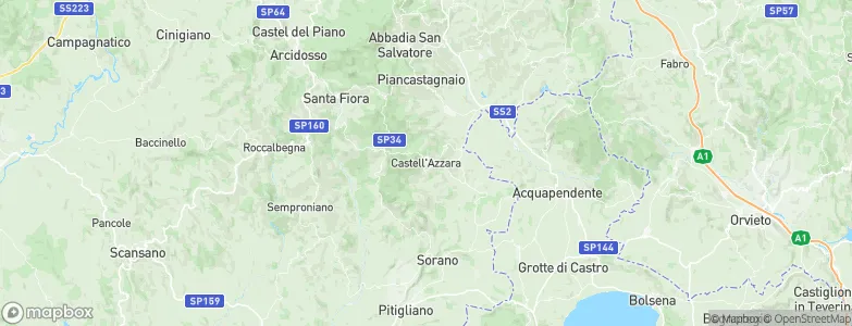 Castell'Azzara, Italy Map