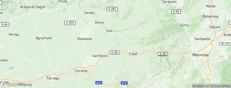 Castellfollit de Riubregós, Spain Map