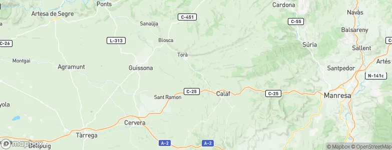 Castellfollit de Riubregós, Spain Map