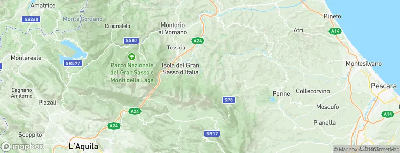 Castelli, Italy Map