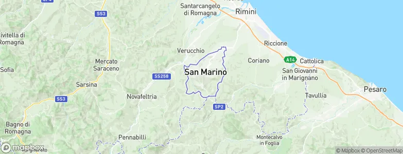 Castello di San Marino Città, San Marino Map