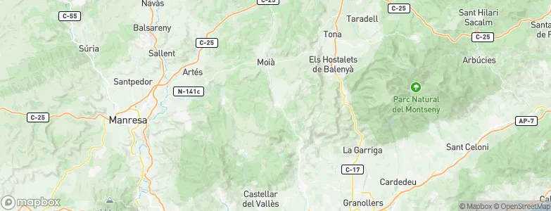 Castellterçol, Spain Map