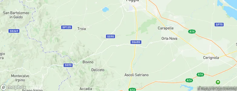 Castelluccio dei Sauri, Italy Map