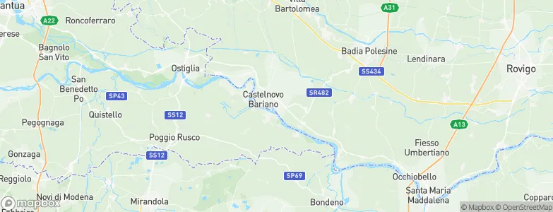 Castelmassa, Italy Map
