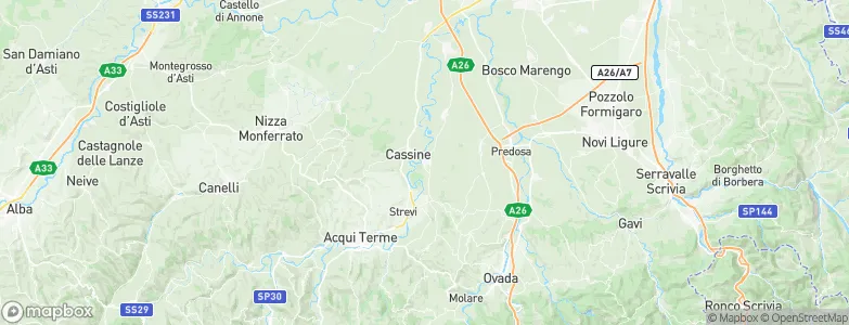 Castelnuovo Bormida, Italy Map
