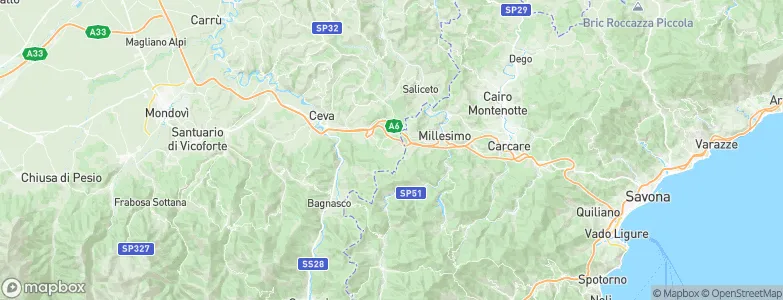 Castelnuovo di Ceva, Italy Map