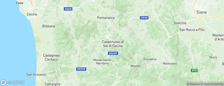 Castelnuovo di Val di Cecina, Italy Map
