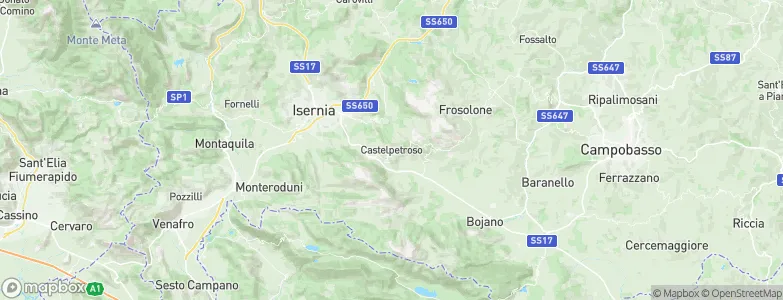 Castelpetroso, Italy Map
