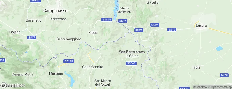 Castelvetere in Val Fortore, Italy Map