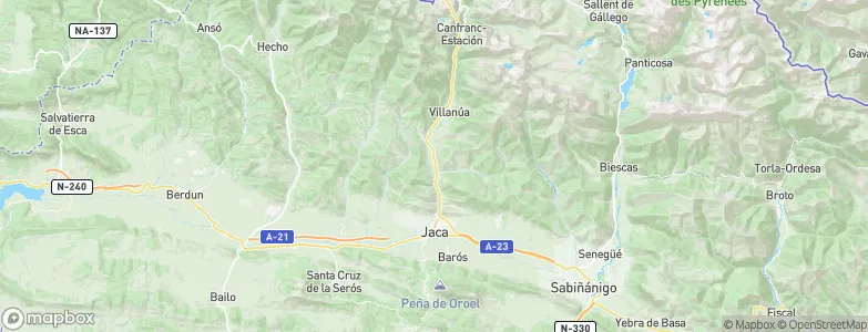 Castiello de Jaca, Spain Map