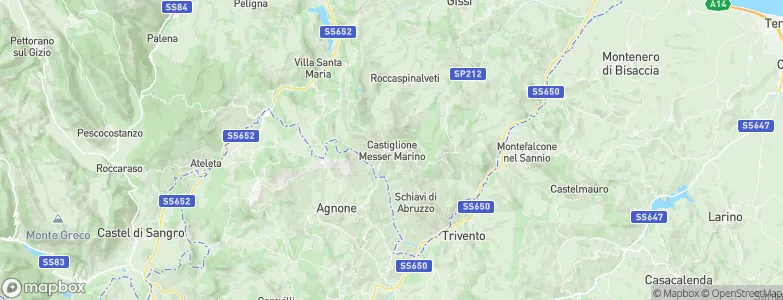 Castiglione Messer Marino, Italy Map