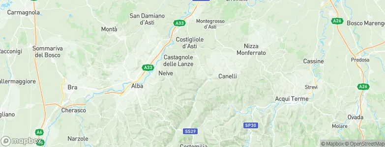 Castiglione Tinella, Italy Map