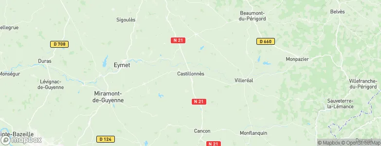 Castillonnès, France Map