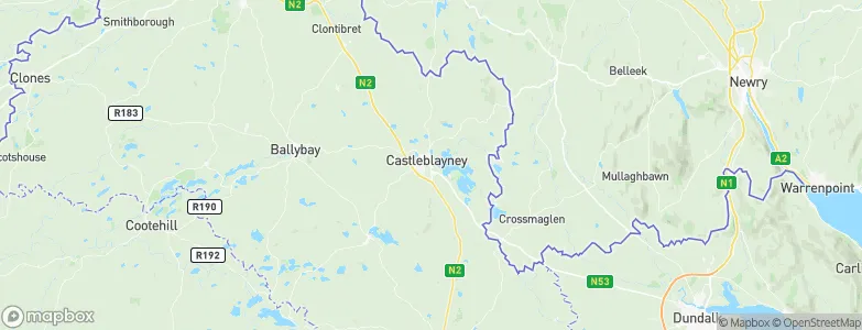 Castleblayney, Ireland Map