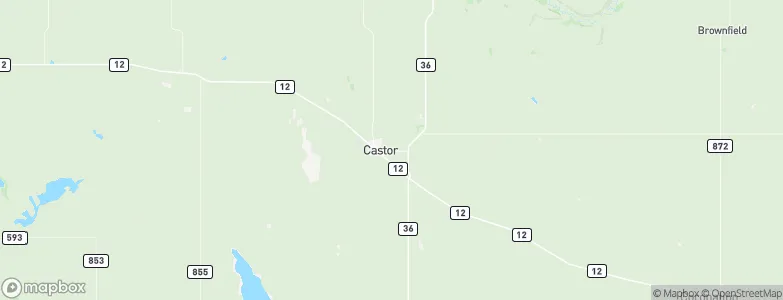 Castor, Canada Map