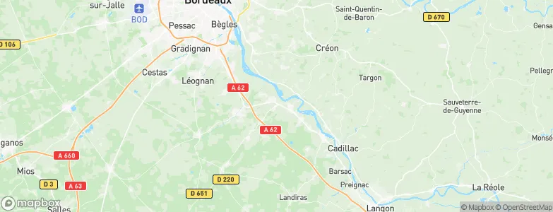 Castres-Gironde, France Map
