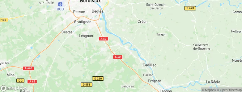 Castres-Gironde, France Map