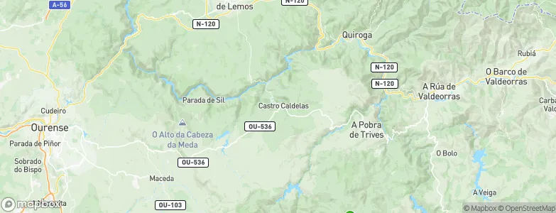 Castro Caldelas, Spain Map