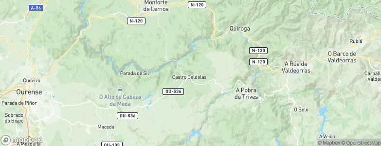 Castro Caldelas, Spain Map