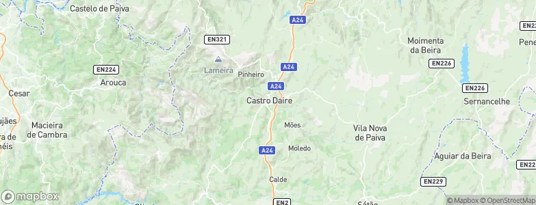 Castro Daire, Portugal Map