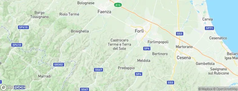 Castrocaro Terme, Italy Map