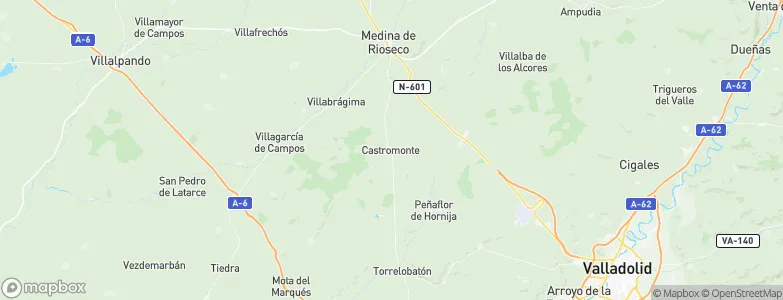 Castromonte, Spain Map