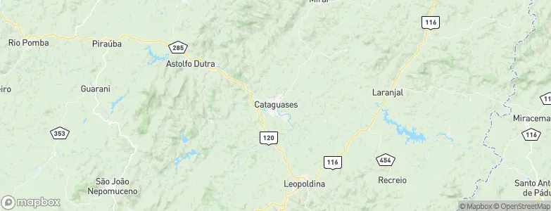 Cataguases, Brazil Map