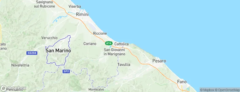 Cattolica, Italy Map