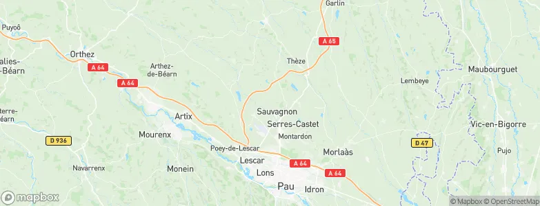 Caubios-Loos, France Map