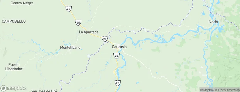 Caucasia, Colombia Map
