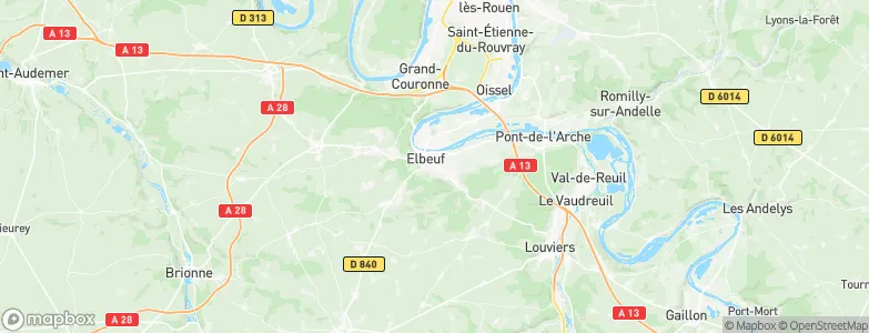 Caudebec-lès-Elbeuf, France Map