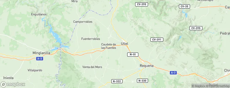 Caudete de las Fuentes, Spain Map