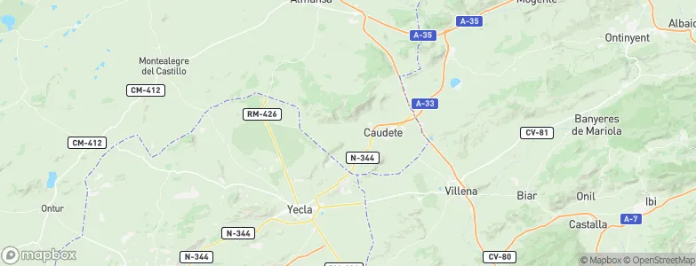Caudete, Spain Map