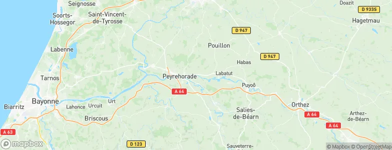 Cauneille, France Map
