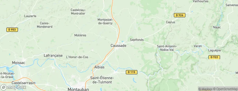 Caussade, France Map