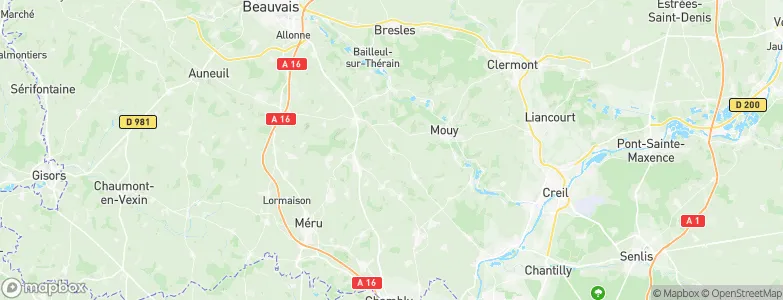 Cauvigny, France Map