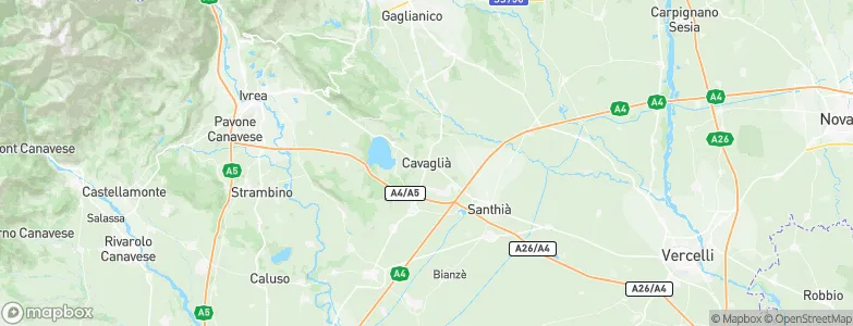 Cavaglià, Italy Map
