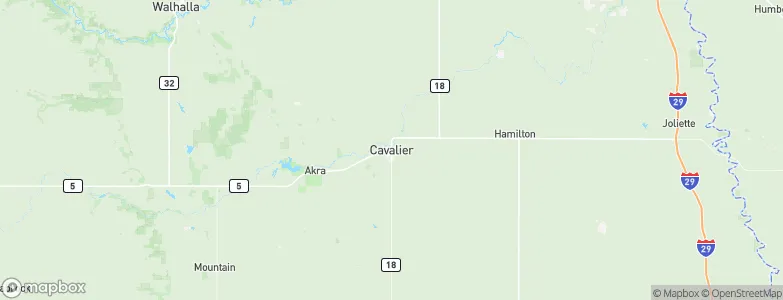 Cavalier, United States Map